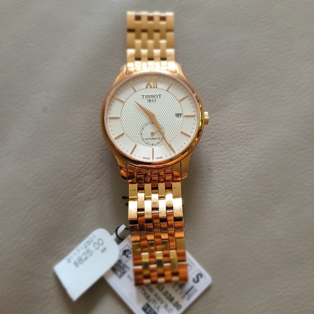 Tissot men's Tradition Stainless Steel Dress Watch Rose Gold T0634283303800